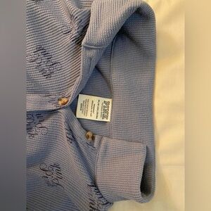 Victoria’s Secret PINK purple crop quarter button up